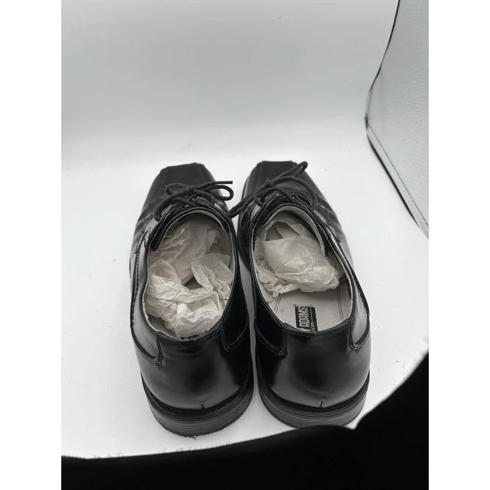 Stacy Adams Shoes‎ Mens Size 10 Black Leather Square Toe Derby Dress Lined